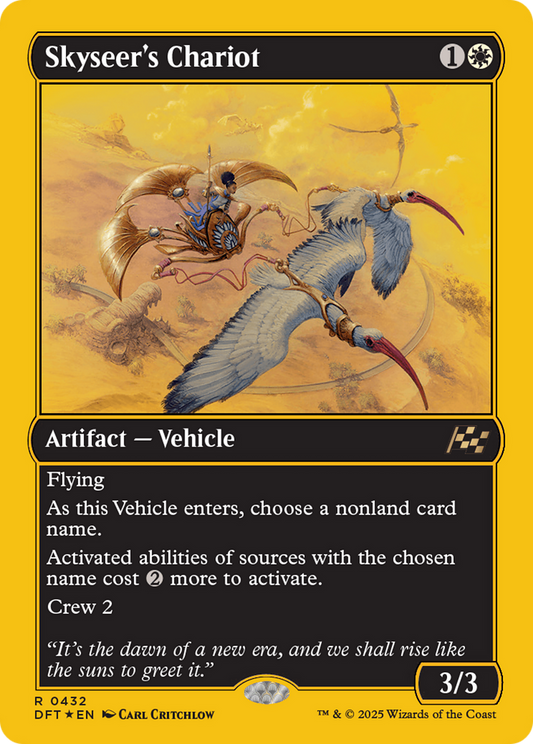 Skyseer's Chariot (First-Place Foil) (DFT-432) - Aetherdrift Foil - Premium MTG Single from Wizards of the Coast - Just $0.20! Shop now at Game Crave Tournament Store