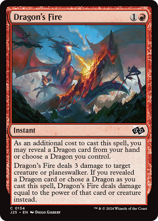 Dragon's Fire (J25-134) - Foundations Jumpstart - Premium MTG Single from Wizards of the Coast - Just $0.25! Shop now at Game Crave Tournament Store