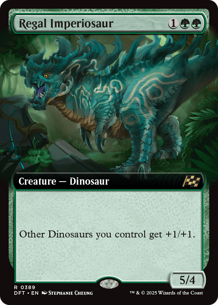 Regal Imperiosaur (Extended Art) (DFT-389) - Aetherdrift - Premium MTG Single from Wizards of the Coast - Just $0.11! Shop now at Game Crave Tournament Store