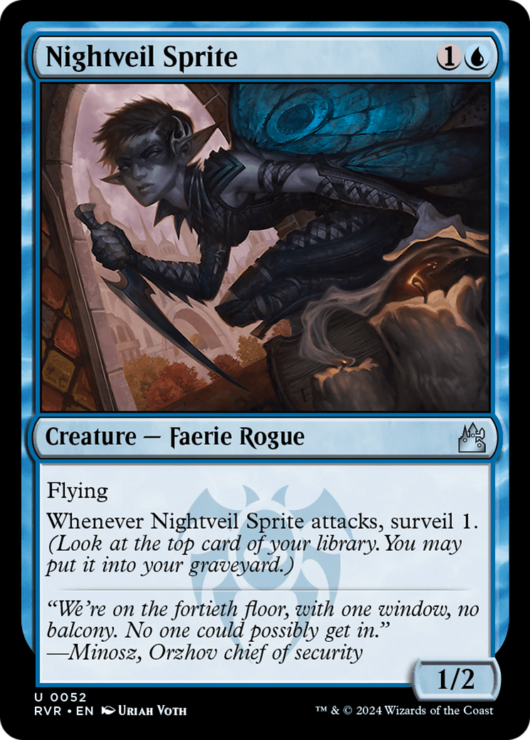 Nightveil Sprite (RVR-052) - Ravnica Remastered Foil - Premium MTG Single from Wizards of the Coast - Just $0.25! Shop now at Game Crave Tournament Store