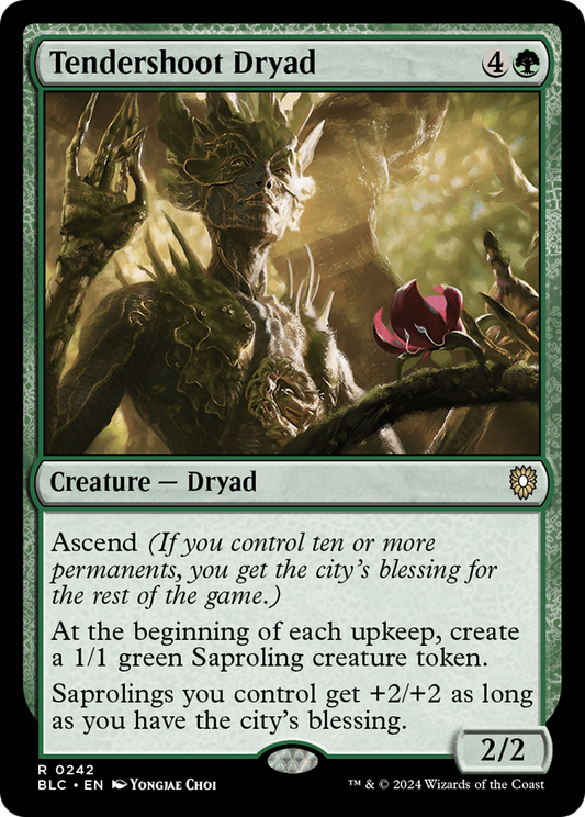 Tendershoot Dryad (BLC-242) - Bloomburrow Commander - Premium MTG Single from Wizards of the Coast - Just $1.96! Shop now at Game Crave Tournament Store