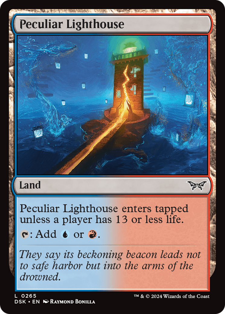 Peculiar Lighthouse (DSK-265) - Duskmourn: House of Horror Foil - Premium MTG Single from Wizards of the Coast - Just $0.25! Shop now at Game Crave Tournament Store