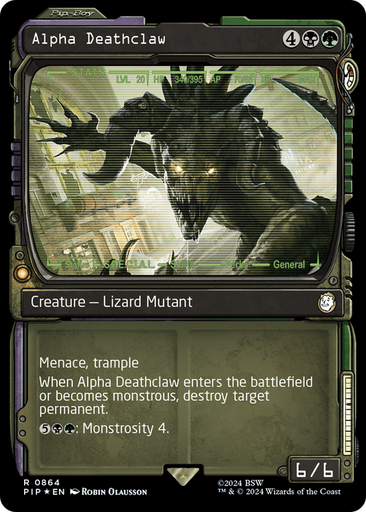 Alpha Deathclaw (PIP-864) - Fallout: (Showcase) Foil - Premium MTG Single from Wizards of the Coast - Just $15.26! Shop now at Game Crave Tournament Store