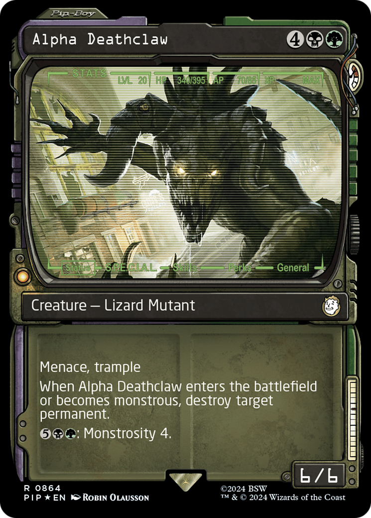 Alpha Deathclaw (PIP-864) - Fallout: (Showcase) - Premium MTG Single from Wizards of the Coast - Just $15.26! Shop now at Game Crave Tournament Store