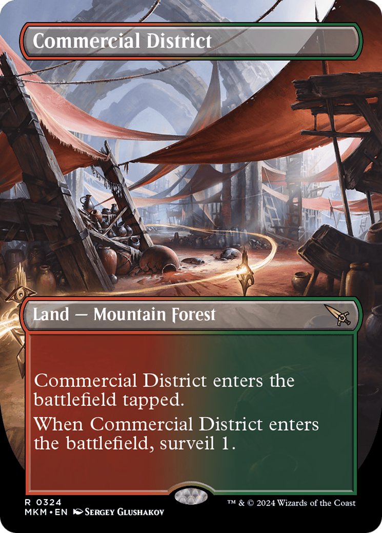 Commercial District (MKM-324) - Murders at Karlov Manor (Borderless) - Premium MTG Single from Wizards of the Coast - Just $7.72! Shop now at Game Crave Tournament Store