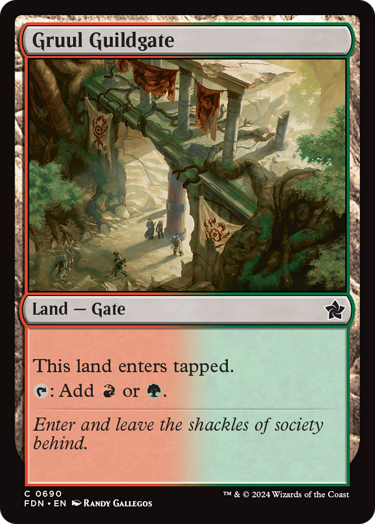 Gruul Guildgate (FDN-690) - Foundations - Premium MTG Single from Wizards of the Coast - Just $0.25! Shop now at Game Crave Tournament Store