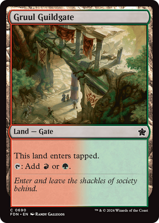 Gruul Guildgate (FDN-690) - Foundations - Premium MTG Single from Wizards of the Coast - Just $0.25! Shop now at Game Crave Tournament Store