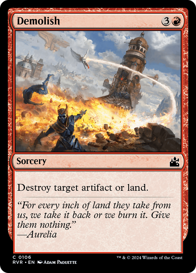 Demolish (RVR-106) - Ravnica Remastered - Premium MTG Single from Wizards of the Coast - Just $0.25! Shop now at Game Crave Tournament Store