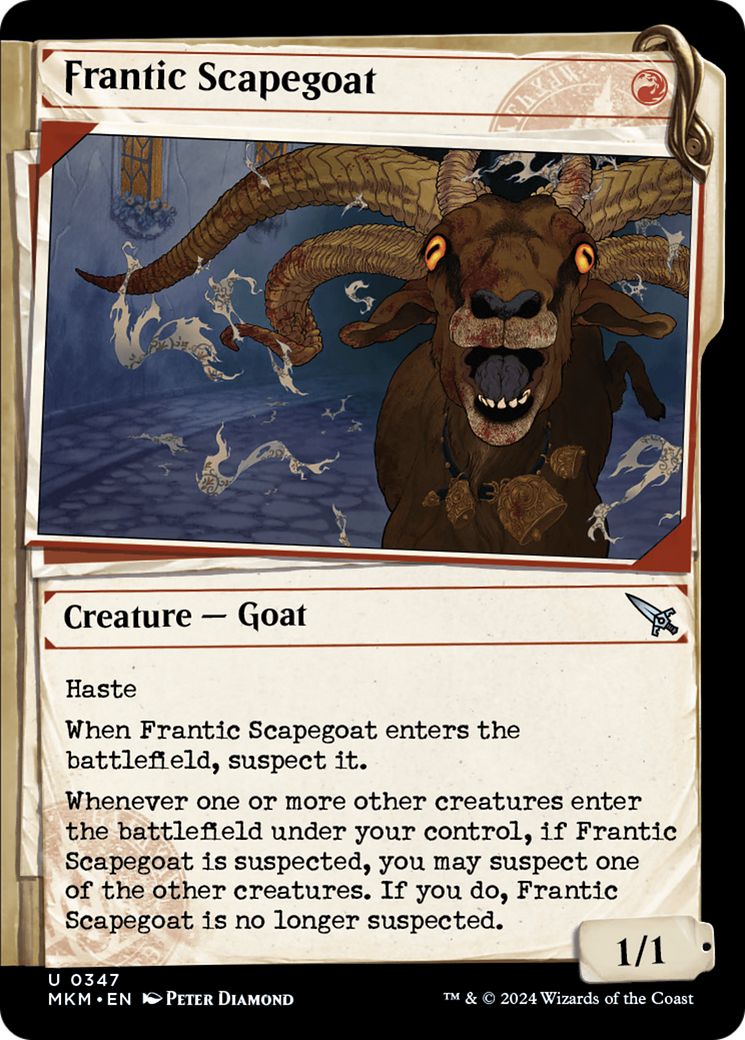 Frantic Scapegoat (MKM-347) - Murders at Karlov Manor: (Showcase) Foil - Premium MTG Single from Wizards of the Coast - Just $0.25! Shop now at Game Crave Tournament Store