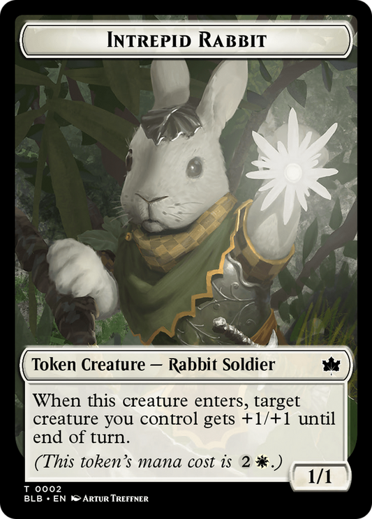 Intrepid Rabbit (BLB-002) - Bloomburrow Tokens Foil