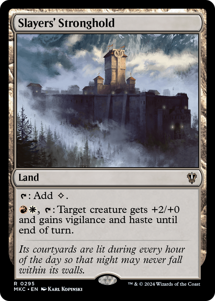 Slayers' Stronghold (MKC-295) - Murders at Karlov Manor Commander - Premium MTG Single from Wizards of the Coast - Just $0.25! Shop now at Game Crave Tournament Store