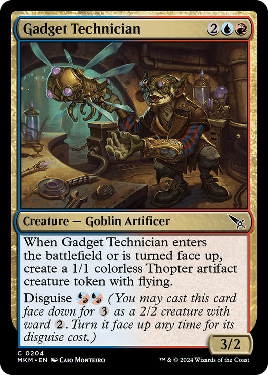 Gadget Technician (MKM-204) - Murders at Karlov Manor - Premium MTG Single from Wizards of the Coast - Just $0.25! Shop now at Game Crave Tournament Store