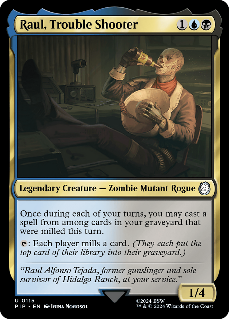 Raul, Trouble Shooter (PIP-115) - Fallout - Premium MTG Single from Wizards of the Coast - Just $0.26! Shop now at Game Crave Tournament Store