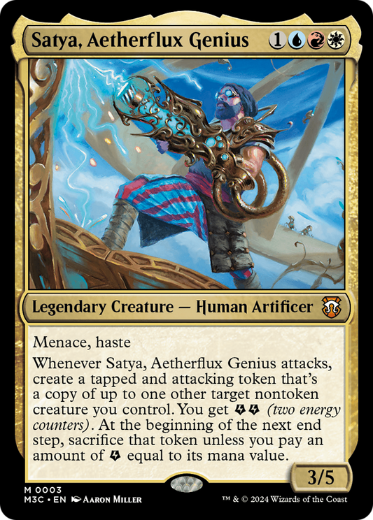 Satya, Aetherflux Genius (M3C-003) - Modern Horizons 3 Commander - Premium MTG Single from Wizards of the Coast - Just $0.25! Shop now at Game Crave Tournament Store