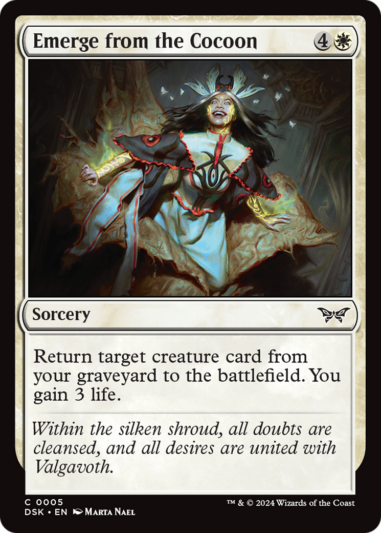 Emerge from the Cocoon (DSK-005) - Duskmourn: House of Horror - Premium MTG Single from Wizards of the Coast - Just $0.25! Shop now at Game Crave Tournament Store