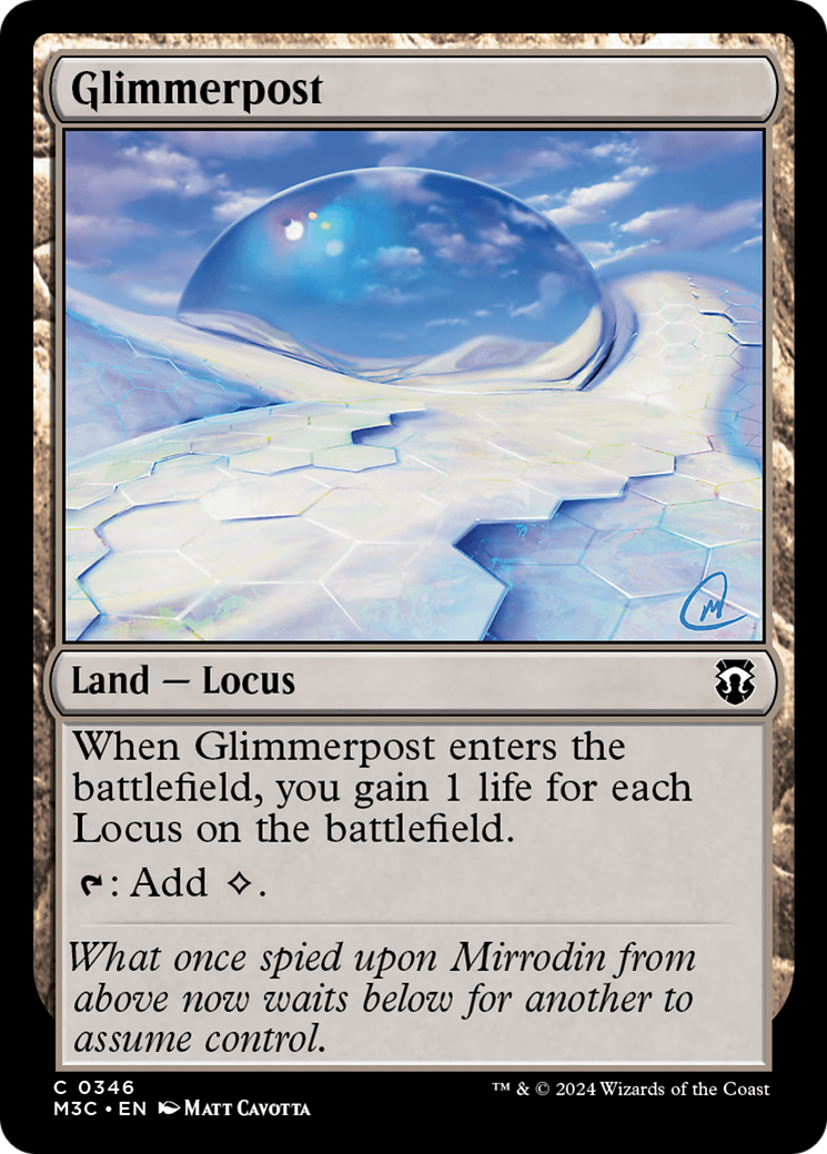 Glimmerpost (M3C-346) - Modern Horizons 3 Commander Foil - Premium MTG Single from Wizards of the Coast - Just $0.25! Shop now at Game Crave Tournament Store