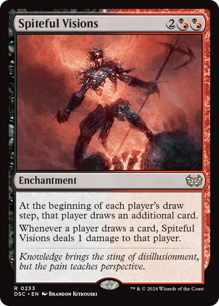 Spiteful Visions (DSC-233) - Duskmourn: House of Horror Commander - Premium MTG Single from Wizards of the Coast - Just $0.46! Shop now at Game Crave Tournament Store