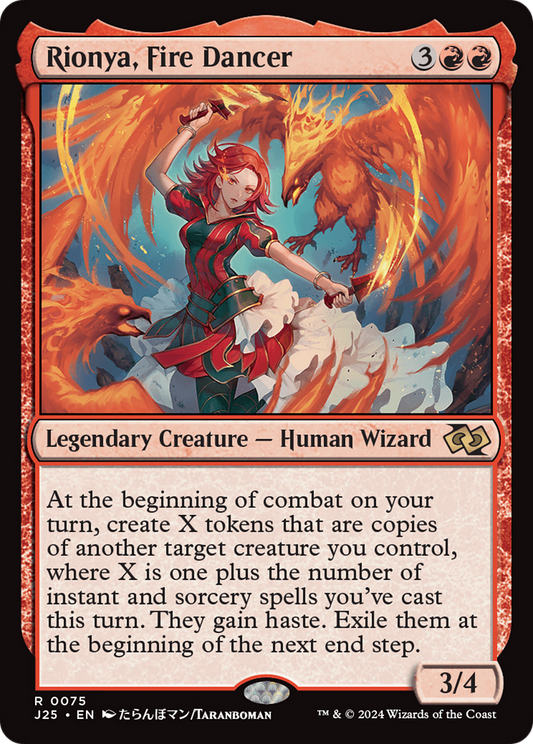 Rionya, Fire Dancer (J25-075) - Foundations Jumpstart - Premium MTG Single from Wizards of the Coast - Just $7.68! Shop now at Game Crave Tournament Store
