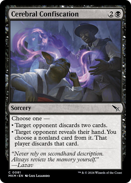 Cerebral Confiscation (MKM-081) - Murders at Karlov Manor - Premium MTG Single from Wizards of the Coast - Just $0.25! Shop now at Game Crave Tournament Store