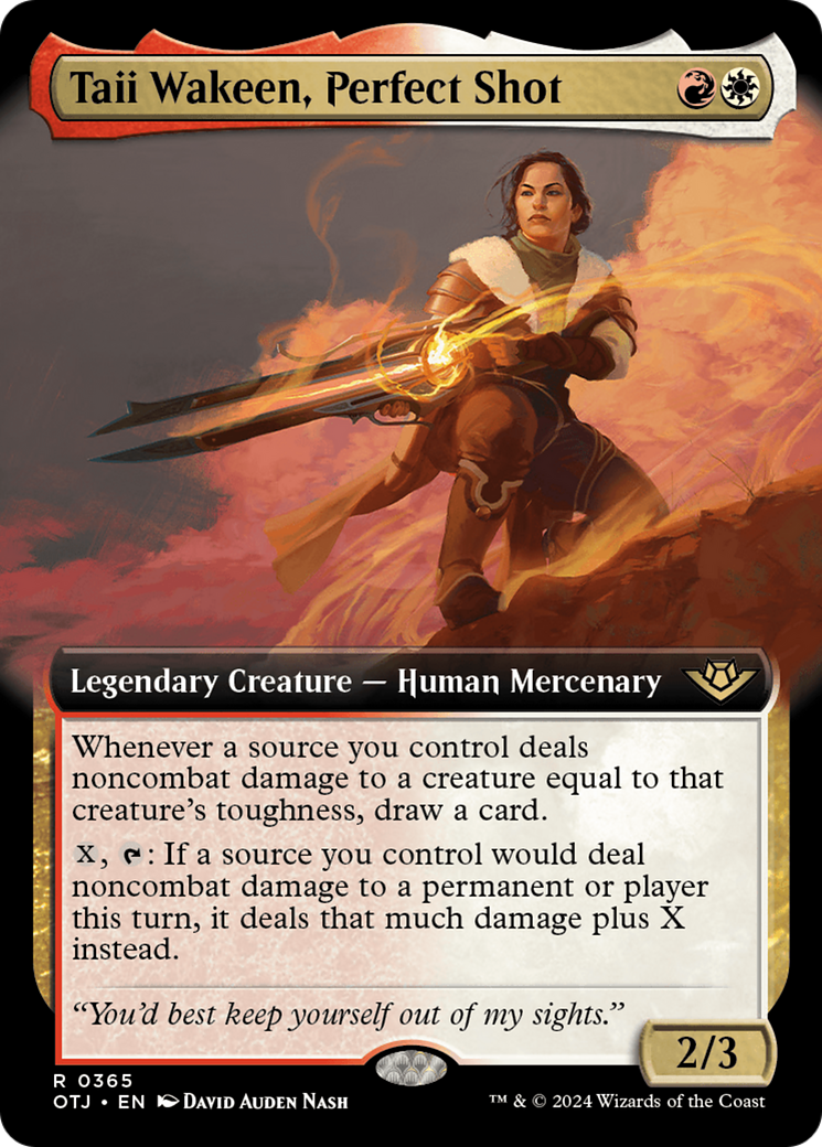 Taii Wakeen, Perfect Shot (OTJ-365) - Outlaws of Thunder Junction: (Extended Art) - Premium MTG Single from Wizards of the Coast - Just $0.63! Shop now at Game Crave Tournament Store