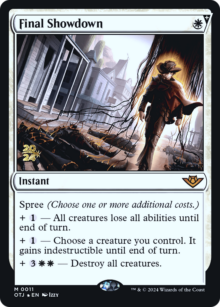 Final Showdown (POTJ-11S) - Outlaws of Thunder Junction Promos Foil - Premium MTG Single from Wizards of the Coast - Just $5.44! Shop now at Game Crave Tournament Store