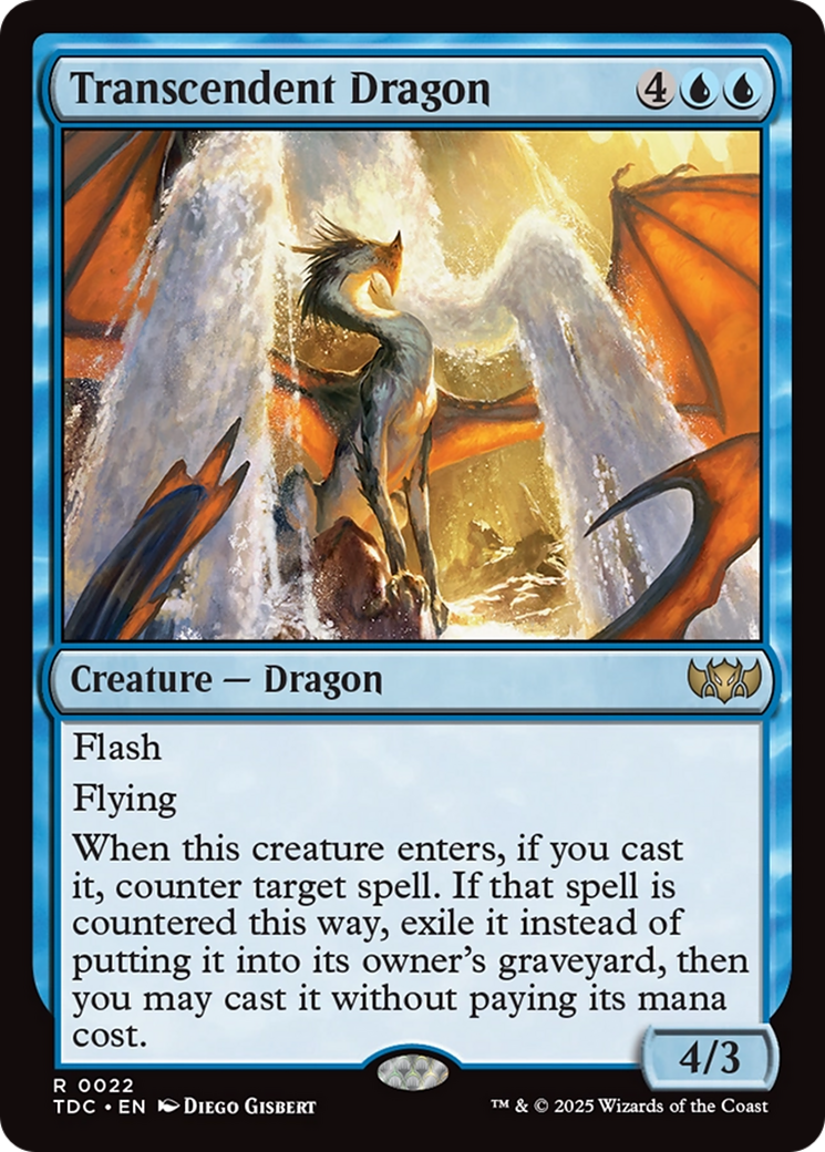 Transcendent Dragon (TDC-022) - Tarkir: Dragonstorm Commander - Premium MTG Single from Wizards of the Coast - Just $0.29! Shop now at Game Crave Tournament Store