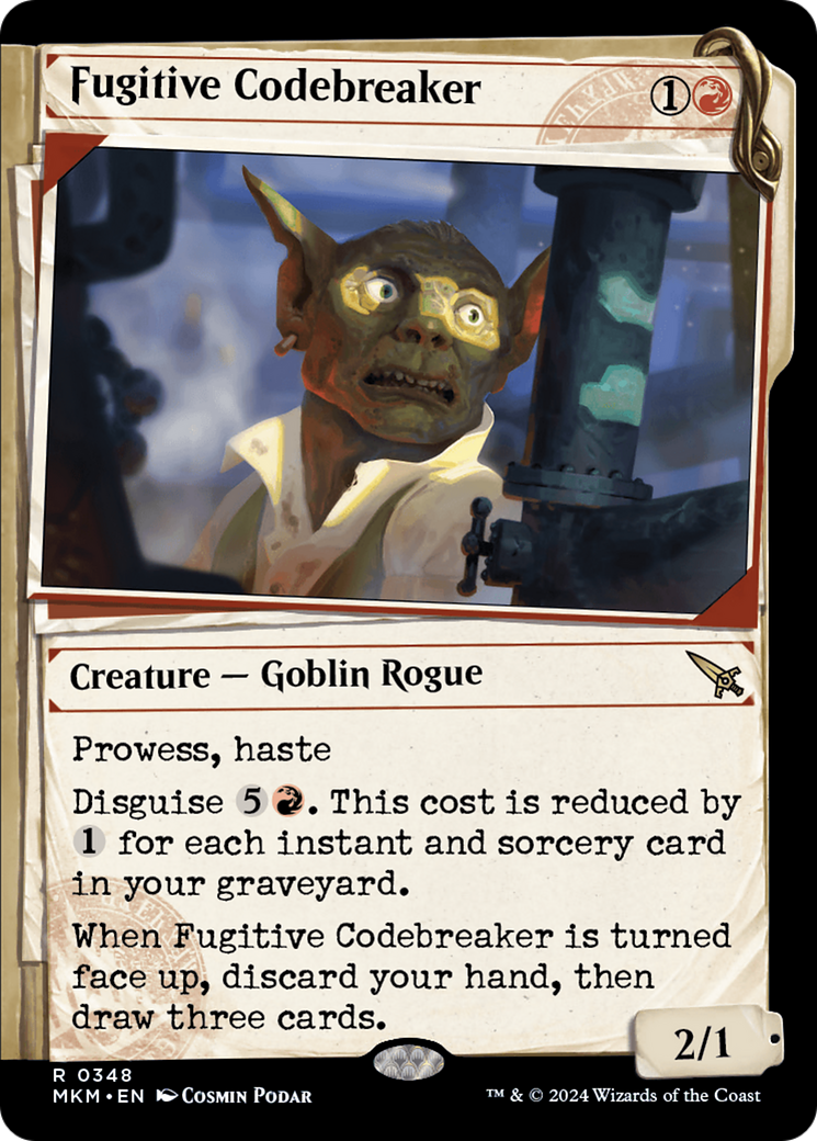 Fugitive Codebreaker (MKM-348) - Murders at Karlov Manor: (Showcase) Foil - Premium MTG Single from Wizards of the Coast - Just $0.26! Shop now at Game Crave Tournament Store