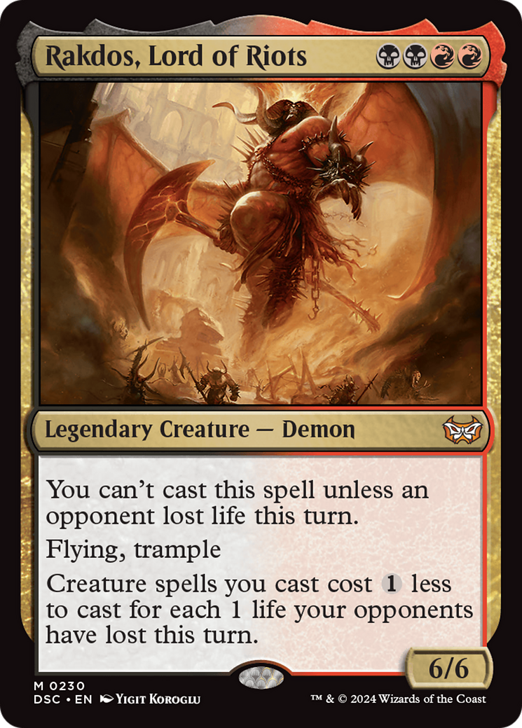 Rakdos, Lord of Riots (DSC-230) - Duskmourn: House of Horror Commander - Premium MTG Single from Wizards of the Coast - Just $0.35! Shop now at Game Crave Tournament Store