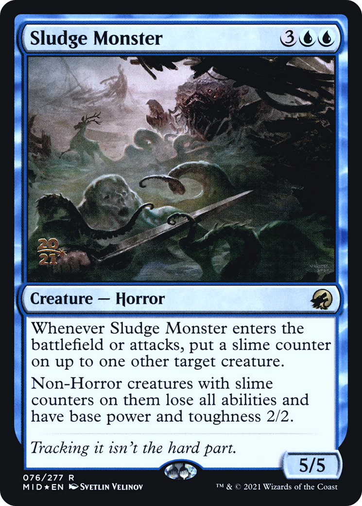 Sludge Monster (PMID-76S) - Innistrad: Midnight Hunt Promos Foil - Premium MTG Single from Wizards of the Coast - Just $2.24! Shop now at Game Crave Tournament Store