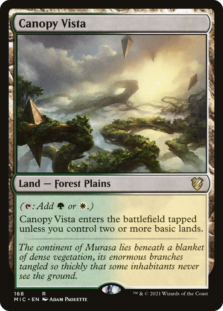 Canopy Vista (MIC-168) - Midnight Hunt Commander - Premium MTG Single from Wizards of the Coast - Just $0.08! Shop now at Game Crave Tournament Store