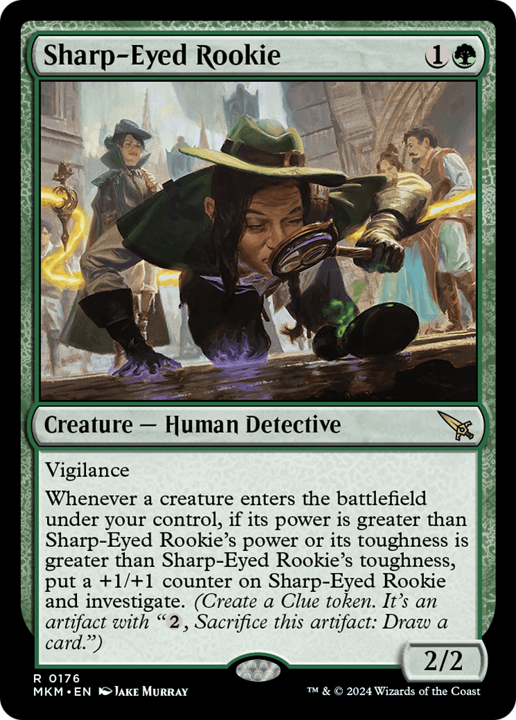 Sharp-Eyed Rookie (MKM-176) - Murders at Karlov Manor Foil - Premium MTG Single from Wizards of the Coast - Just $0.25! Shop now at Game Crave Tournament Store