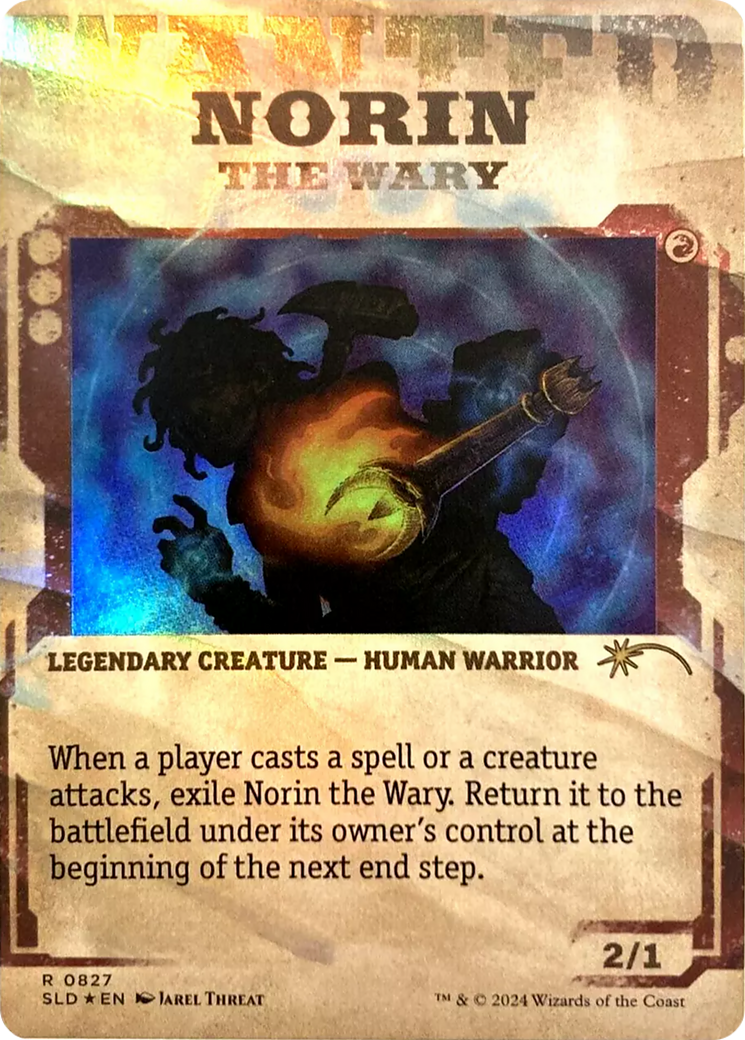 Norin the Wary // Norin the Wary (SLD-827) - Secret Lair Drop (Borderless) Foil - Premium MTG Single from Wizards of the Coast - Just $8.43! Shop now at Game Crave Tournament Store