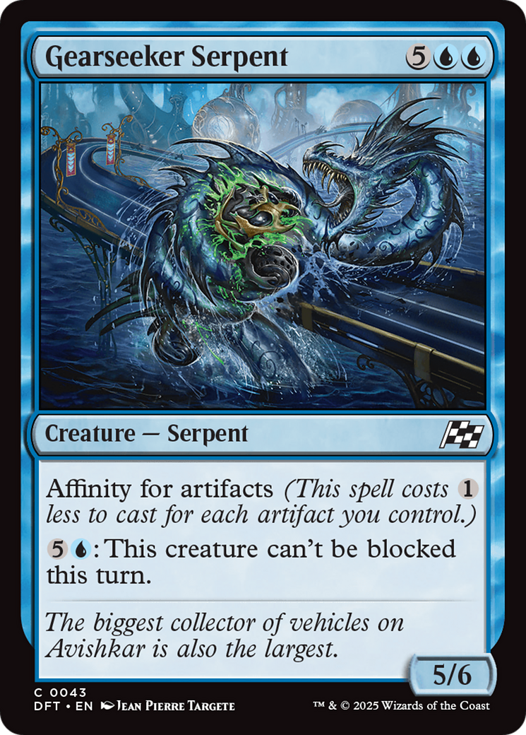 Gearseeker Serpent (DFT-043) - Aetherdrift Foil - Premium MTG Single from Wizards of the Coast - Just $0.08! Shop now at Game Crave Tournament Store