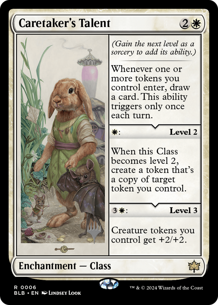 Caretaker's Talent (PBLB-06P) - Bloomburrow Promos - Premium MTG Single from Wizards of the Coast - Just $11.21! Shop now at Game Crave Tournament Store