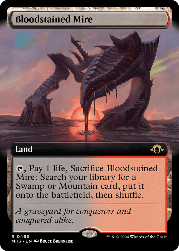 Bloodstained Mire (MH3-463) - Modern Horizons 3: (Extended Art) - Premium MTG Single from Wizards of the Coast - Just $11.88! Shop now at Game Crave Tournament Store