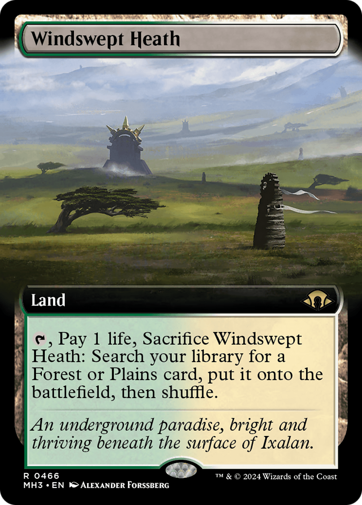 Windswept Heath (MH3-466) - Modern Horizons 3: (Extended Art) Foil - Premium MTG Single from Wizards of the Coast - Just $9.90! Shop now at Game Crave Tournament Store