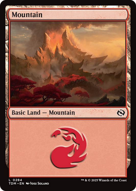 Mountain (0284) (TDM-284) - Tarkir: Dragonstorm Foil - Premium MTG Single from Wizards of the Coast - Just $0.08! Shop now at Game Crave Tournament Store