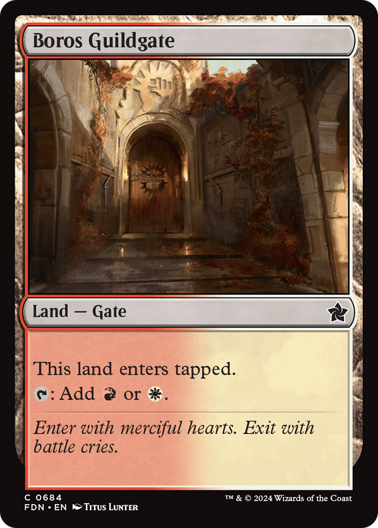 Boros Guildgate (FDN-684) - Foundations - Premium MTG Single from Wizards of the Coast - Just $0.25! Shop now at Game Crave Tournament Store