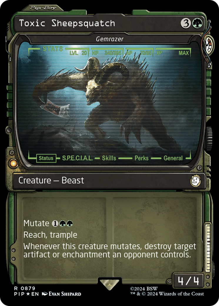 Gemrazer (PIP-879) - Fallout / Toxic Sheepsquatch: (Showcase) - Premium MTG Single from Wizards of the Coast - Just $3.98! Shop now at Game Crave Tournament Store