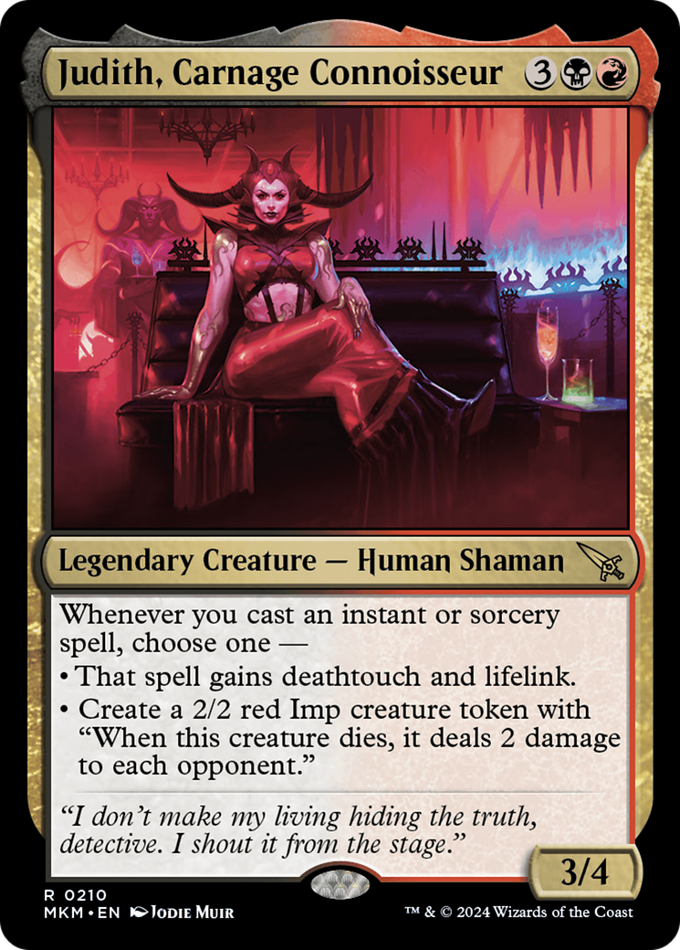 Judith, Carnage Connoisseur (MKM-210) - Murders at Karlov Manor Foil - Premium MTG Single from Wizards of the Coast - Just $0.25! Shop now at Game Crave Tournament Store