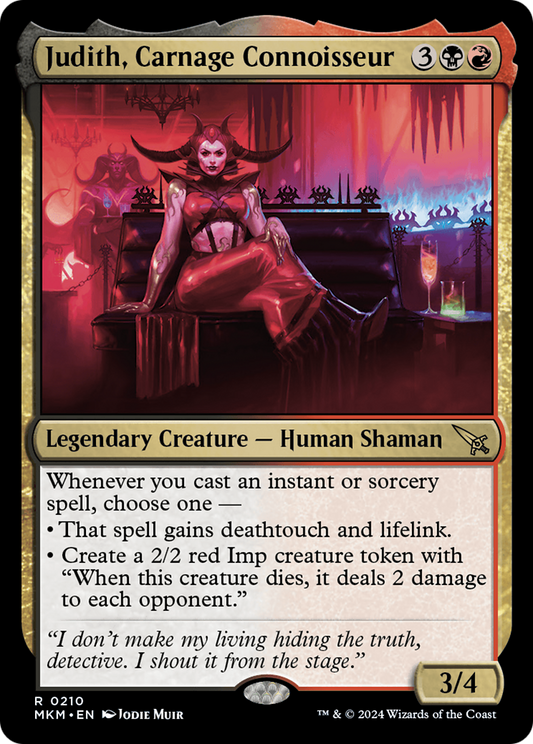 Judith, Carnage Connoisseur (MKM-210) - Murders at Karlov Manor Foil - Premium MTG Single from Wizards of the Coast - Just $0.25! Shop now at Game Crave Tournament Store