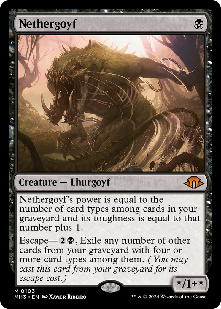 Nethergoyf (MH3-103) - Modern Horizons 3 Foil - Premium MTG Single from Wizards of the Coast - Just $7.17! Shop now at Game Crave Tournament Store