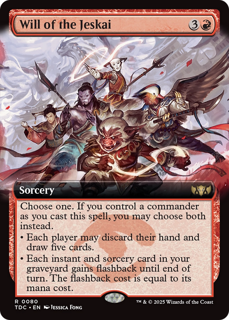 Will of the Jeskai (TDC-080) - Tarkir: Dragonstorm Commander: (Extended Art) - Premium MTG Single from Wizards of the Coast - Just $1.12! Shop now at Game Crave Tournament Store