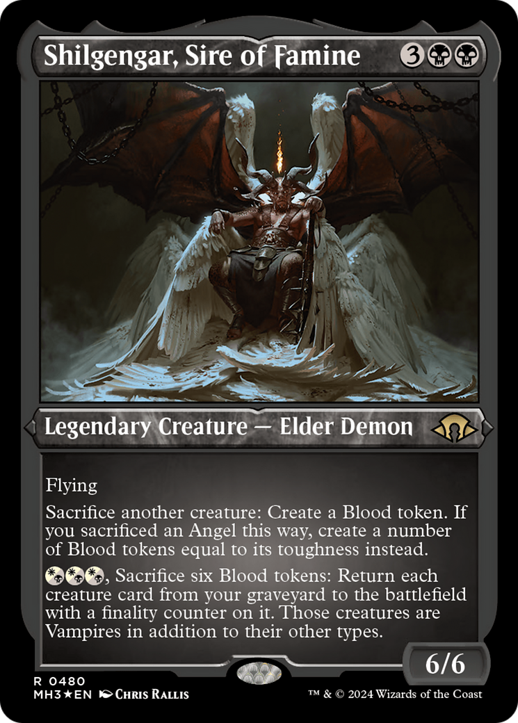 Shilgengar, Sire of Famine (MH3-480) - Modern Horizons 3 Etched Foil - Premium MTG Single from Wizards of the Coast - Just $2.94! Shop now at Game Crave Tournament Store