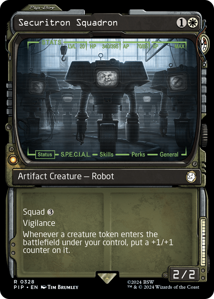 Securitron Squadron (PIP-328) - Fallout: (Showcase) - Premium MTG Single from Wizards of the Coast - Just $1.80! Shop now at Game Crave Tournament Store