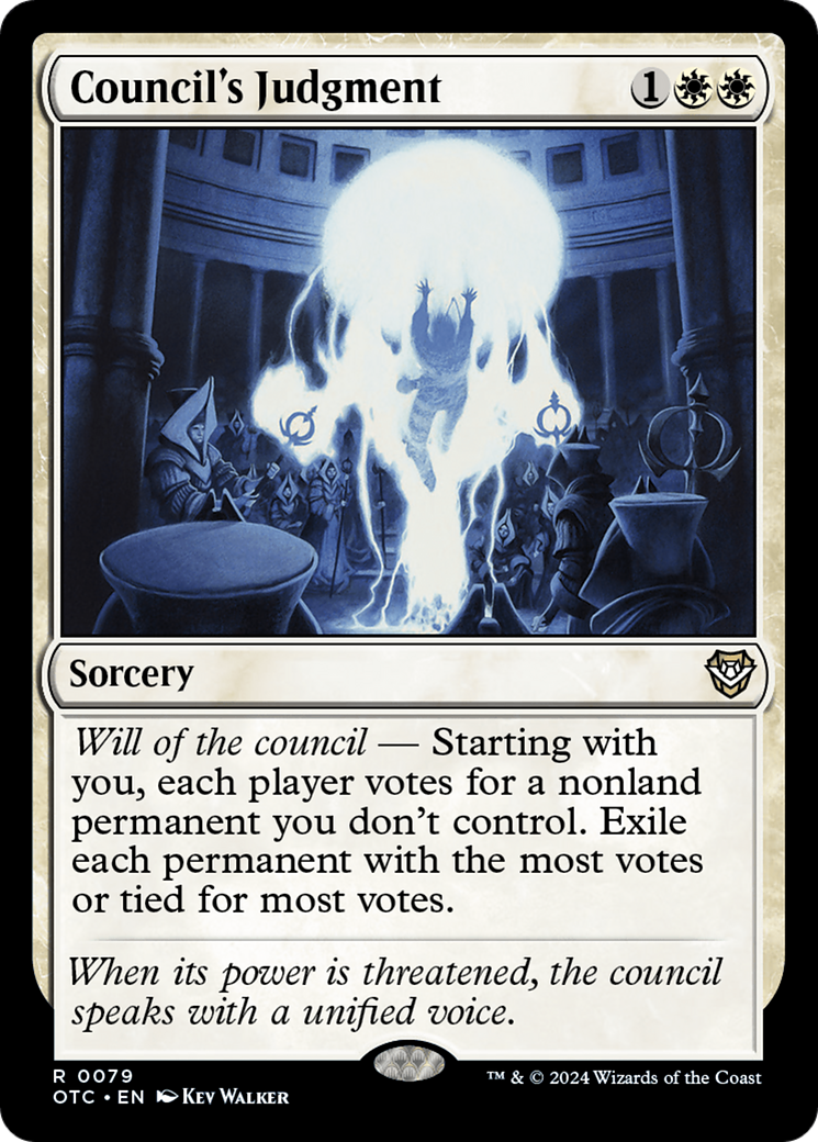 Council's Judgment (OTC-079) - Outlaws of Thunder Junction Commander - Premium MTG Single from Wizards of the Coast - Just $0.25! Shop now at Game Crave Tournament Store