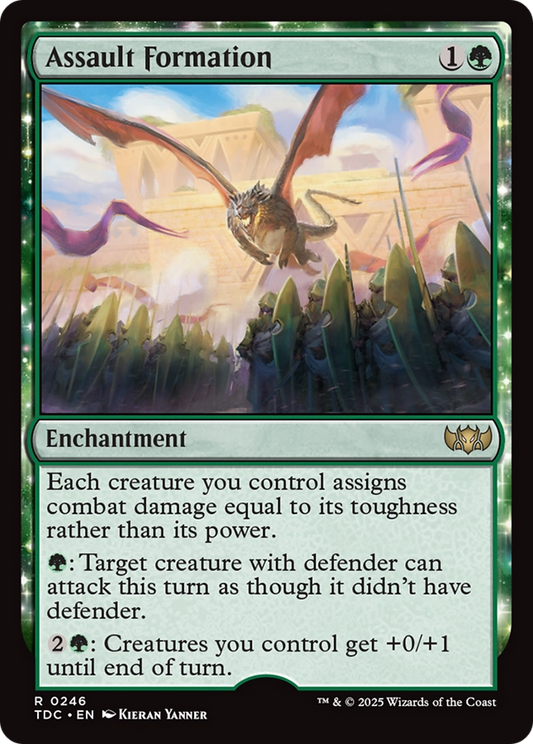 Assault Formation (TDC-246) - Tarkir: Dragonstorm Commander: (enchantment) - Premium MTG Single from Wizards of the Coast - Just $0.08! Shop now at Game Crave Tournament Store
