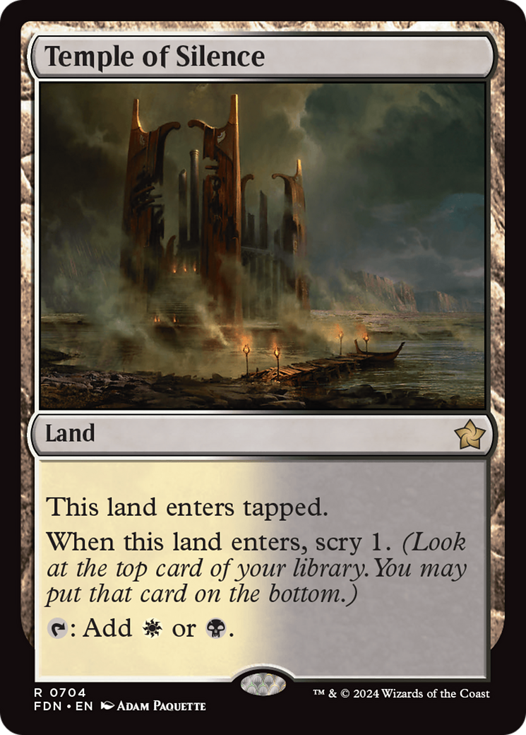 Temple of Silence (FDN-704) - Foundations - Premium MTG Single from Wizards of the Coast - Just $0.25! Shop now at Game Crave Tournament Store