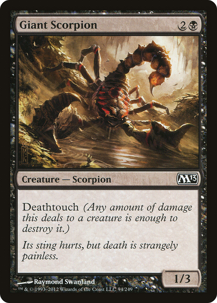 Giant Scorpion (M13-094) - Magic 2013 - Premium MTG Single from Wizards of the Coast - Just $0.25! Shop now at Game Crave Tournament Store