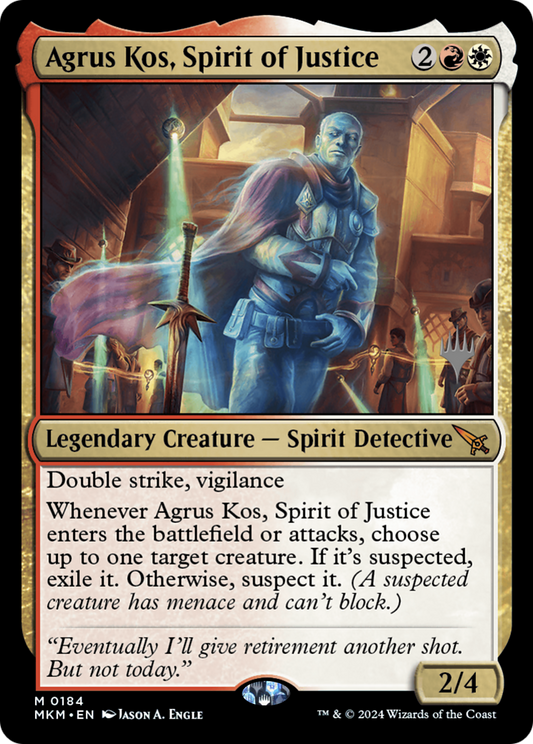 Agrus Kos, Spirit of Justice (PMKM-184P) - Murders at Karlov Manor Promos - Premium MTG Single from Wizards of the Coast - Just $0.69! Shop now at Game Crave Tournament Store